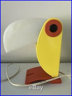 Rare Midcentury Ferrari Old Timer Toucan Table Lamp Early Version Vintage