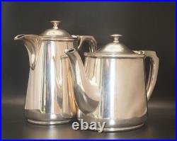 Rare Military Antique Walker & Hall Silver Plated Tea/ Coffee Pots Early 20th C
