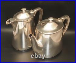 Rare Military Antique Walker & Hall Silver Plated Tea/ Coffee Pots Early 20th C