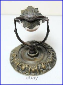 Rare Miniature Brass And Blown Glass 3 Minute Sand timer. Early19th. Century