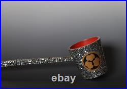 Rare NOS raden Samurai Bashaku horse water dipper. 19th c ZS3