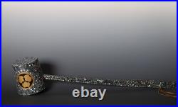Rare NOS raden Samurai Bashaku horse water dipper. 19th c ZS3