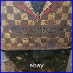 Rare National XAX Hard Candies Candy Tin Antique Early 1900s