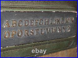 Rare Old Early Baby Room Alphabet Chalkware Plaque Sign Vintage Antique Nursery