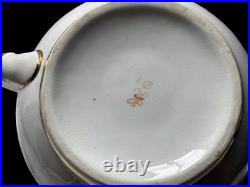 Rare PRINCESS Antique English Teapot Plum Floral & Gilt -Regency Early Victorian