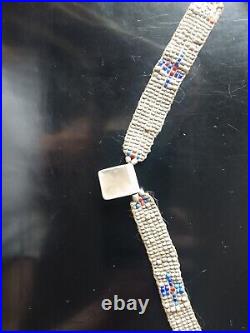 Rare Pair Antique Early 20th Beaded Coptic Ethiopian Chokers Silver Museum Rare Pair Antique Early 20th Beaded Coptic Ethiopian Chokers Silver Museum