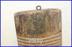 Rare Primitive SWAN SOAP Wood WASHBOARD Early Creekboard Antique Advertising