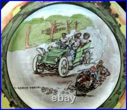 Rare Royal Doulton Antique Seriesware Rack Plate Early Motoring D2406 Perfect