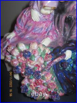 Rare Royal Doulton Flower Seller`s Children Hn1598 Early Version Reduced