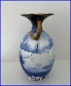 Rare Royal Doulton Seriesware Antique Vase Blue Children Perfect