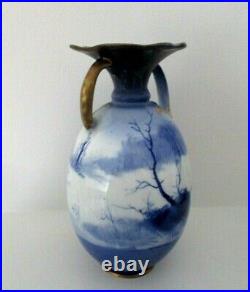 Rare Royal Doulton Seriesware Antique Vase Blue Children Perfect