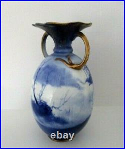 Rare Royal Doulton Seriesware Antique Vase Blue Children Perfect