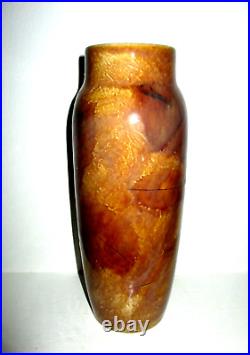 Rare Royal Doulton Stoneware Antique Vase Autumn Leaves Large Perfect