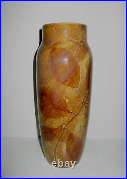 Rare Royal Doulton Stoneware Antique Vase Autumn Leaves Large Perfect