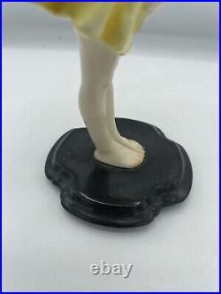 Rare Royal Worcester Figurine Sauce 2881 Girl Phoebe Stabler Yellow China 1935