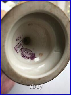 Rare Royal Worcester Vase Hand Painted Thistle Design Approx 12