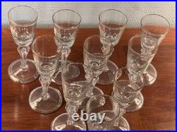 Rare Set Of 10 Superb Glasses Early 18th Century / Antique Glass