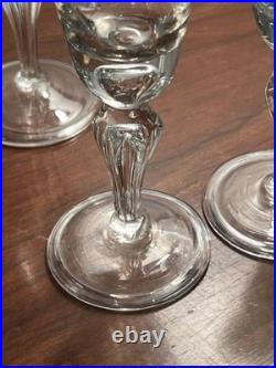 Rare Set Of 10 Superb Glasses Early 18th Century / Antique Glass