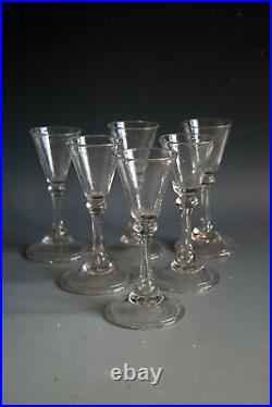 Rare Set Of Six Early 18th Century Georgian Liege Glasses Circa 1730 Rare Set Of Six Early 18th Century Georgian Liege Glasses Circa 1730