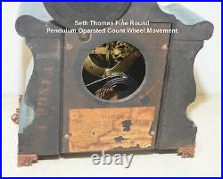 Rare Seth Thomas Early Elba 1899 Fine Antique Time & Strike Cabinet Clock