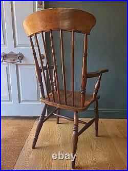 Rare Signed Early 19th Century Thames Valley Windsor Chair- Original Makers Mark