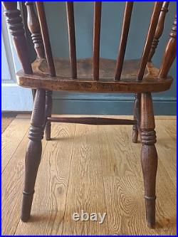 Rare Signed Early 19th Century Thames Valley Windsor Chair- Original Makers Mark