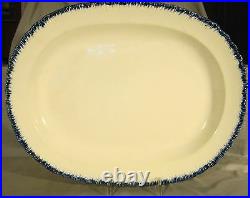 Rare Signed Early Adams Blue Shell Feather Edge Creamware Platter 1804-1829