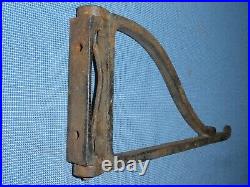 Rare Small Early Hearth Fireplace Wrought Iron Pot Kettle Swivel Hook Crane