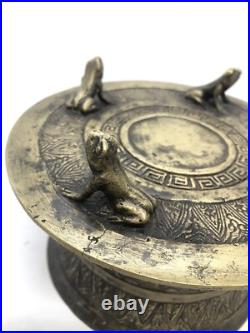 Rare Southeast Asian Rain Drum Hand Chased Decoration Early C19th Rw