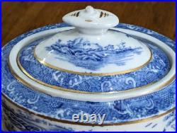 Rare Spode Porcelain Willow Teapot & Stand Georgian Antique Early 19th Century Rare Spode Porcelain Willow Teapot & Stand Georgian Antique Early 19th Century