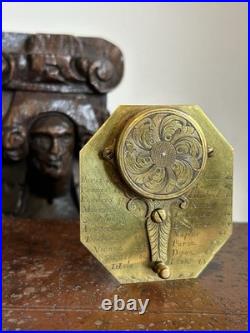 Rare Sundial Portable c1680 by Chapotot Paris Early Butterfield Type Compass