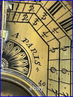Rare Sundial Portable c1680 by Chapotot Paris Early Butterfield Type Compass