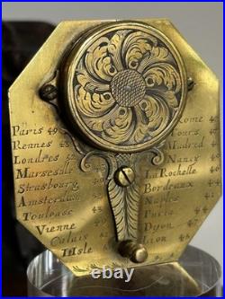 Rare Sundial Portable c1680 by Chapotot Paris Early Butterfield Type Compass