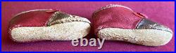 Rare Two Tone Antique Doll Shoes For Antique Bisque or Early Lady Doll