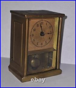 Rare Unusual Antique Early Yale Carriage Clock Working Pendulette Circa 1880