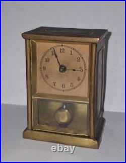 Rare Unusual Antique Early Yale Carriage Clock Working Pendulette Circa 1880