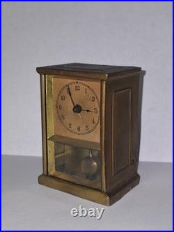 Rare Unusual Antique Early Yale Carriage Clock Working Pendulette Circa 1880