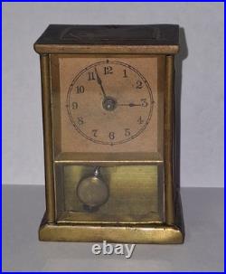 Rare Unusual Antique Early Yale Carriage Clock Working Pendulette Circa 1880