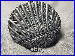 Rare Unusual Antique Georgian or Early Victorian Pewter Shell Shaped Snuff Box
