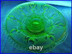 Rare Uranium Green Arabella Lady Float Bowl Art Deco Depression Era 1920/30s
