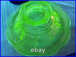 Rare Uranium Green Arabella Lady Float Bowl Art Deco Depression Era 1920/30s