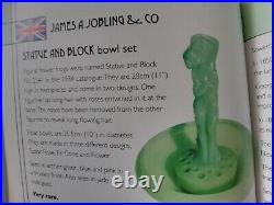 Rare Uranium Green Jade Jobling Grape Lady Float Bowl Art Deco Depression 1930's