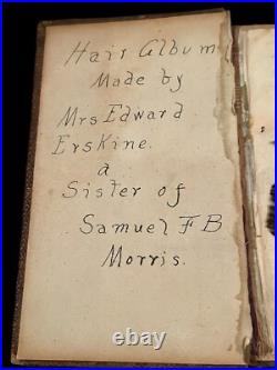 Rare Very Early Antique Mourning Hair Book Genealogy Erskine Morris And More Rare Very Early Antique Mourning Hair Book Genealogy Erskine Morris And More