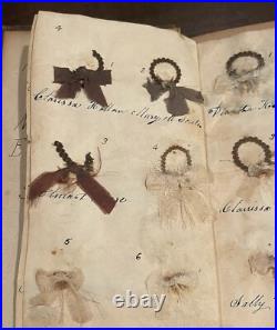 Rare Very Early Antique Mourning Hair Book Genealogy Erskine Morris And More Rare Very Early Antique Mourning Hair Book Genealogy Erskine Morris And More