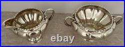 Rare Very Early Georg Jensen #3 Sterling Hand Wrought 4 Piece Tea & Coffee Set