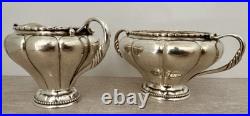 Rare Very Early Georg Jensen #3 Sterling Hand Wrought 4 Piece Tea & Coffee Set
