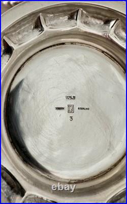 Rare Very Early Georg Jensen #3 Sterling Hand Wrought 4 Piece Tea & Coffee Set