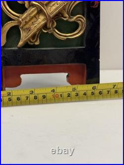 Rare Very Old Early Chinese Carved 3D Wood Gilded Panel Picture Decoration