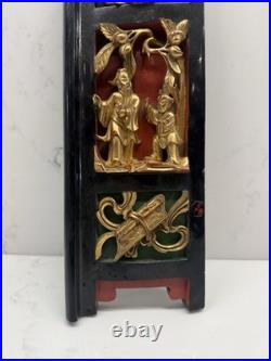 Rare Very Old Early Chinese Carved 3D Wood Gilded Panel Picture Decoration Rare Very Old Early Chinese Carved 3D Wood Gilded Panel Picture Decoration