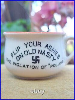 Rare Vintage Adolf Hitler Miniature Chamber Pot WW2 Propaganda by Fieldings